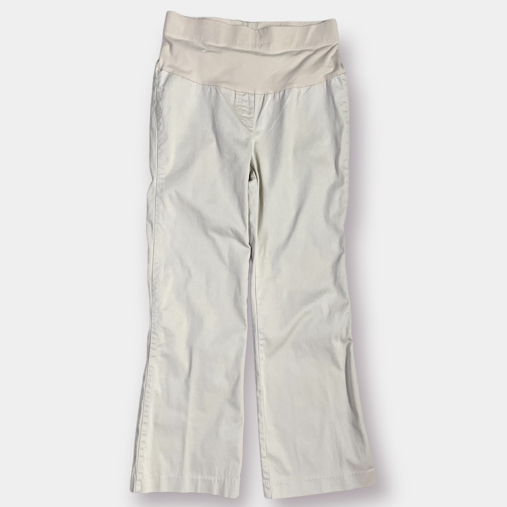 Motherhood Maternity Full Panel Khaki  Wide Leg Jeans Size  Small